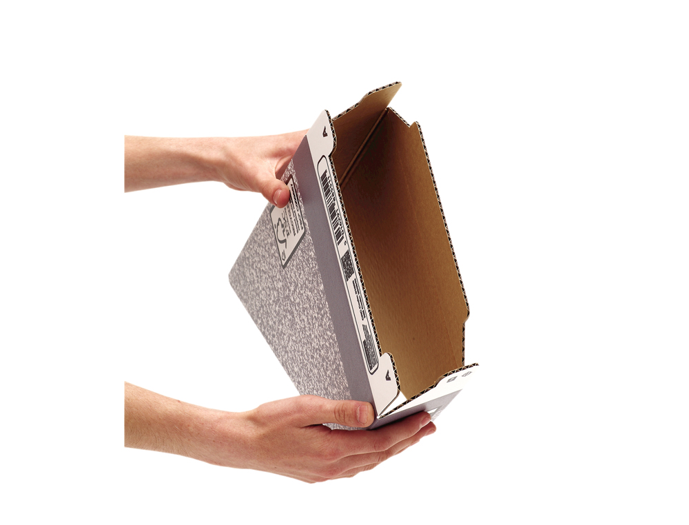 REVISTERO BANKERS BOX CARTON RECICLADO FSC DIN A4 LOMO 80 MM GRIS PACK DE 10 UNIDADES