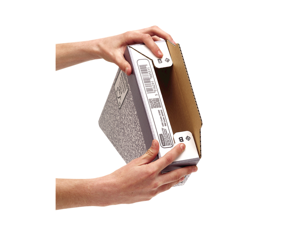 REVISTERO BANKERS BOX CARTON RECICLADO FSC DIN A4 LOMO 80 MM GRIS PACK DE 10 UNIDADES